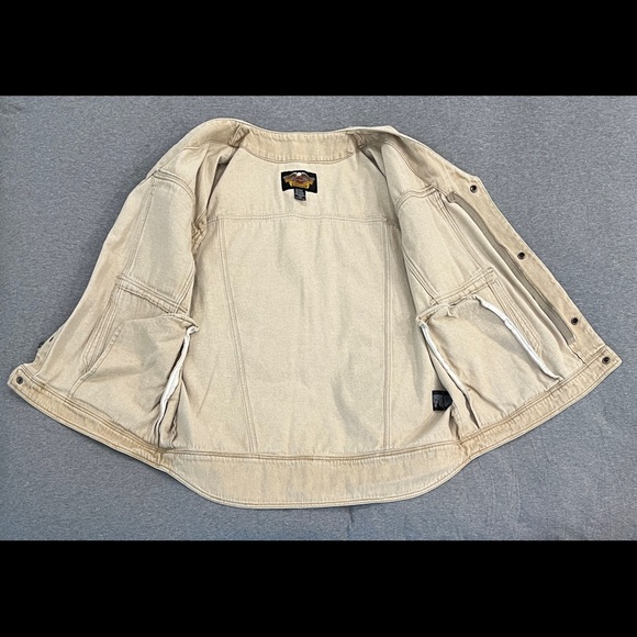 Harley Davidson canvas motorcycle riding vest - Picture 3 of 7